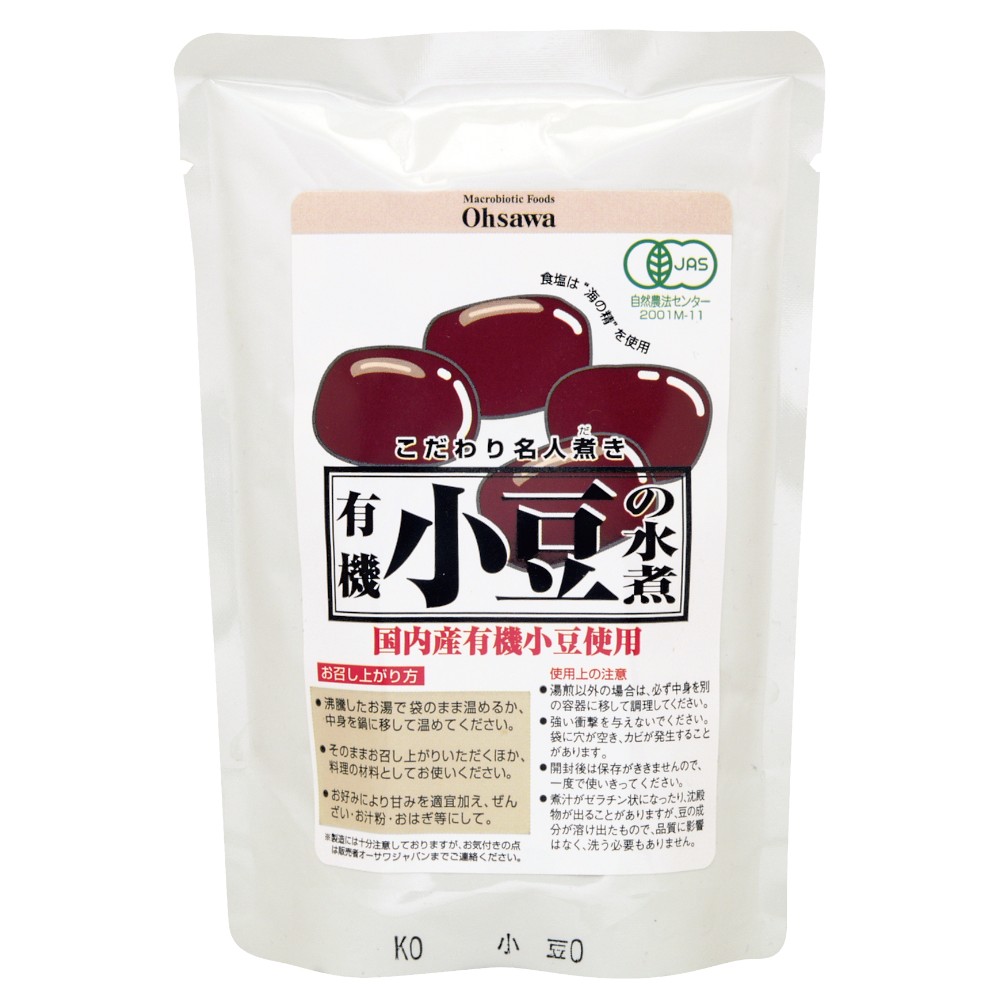 230ｇ（固形量200g）　オーサワジャパン　オーサワの有機小豆の水煮　自然食品の通販サンショップ